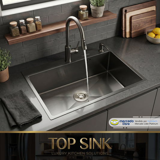 Fregadero / Lavaplatos Una Tina Empotrable 70x50 cm Top Sink