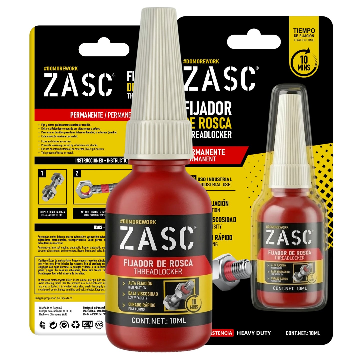 Fijador De Rosca Trabarosca Rojo Súper Fuerte 10ml Zasc