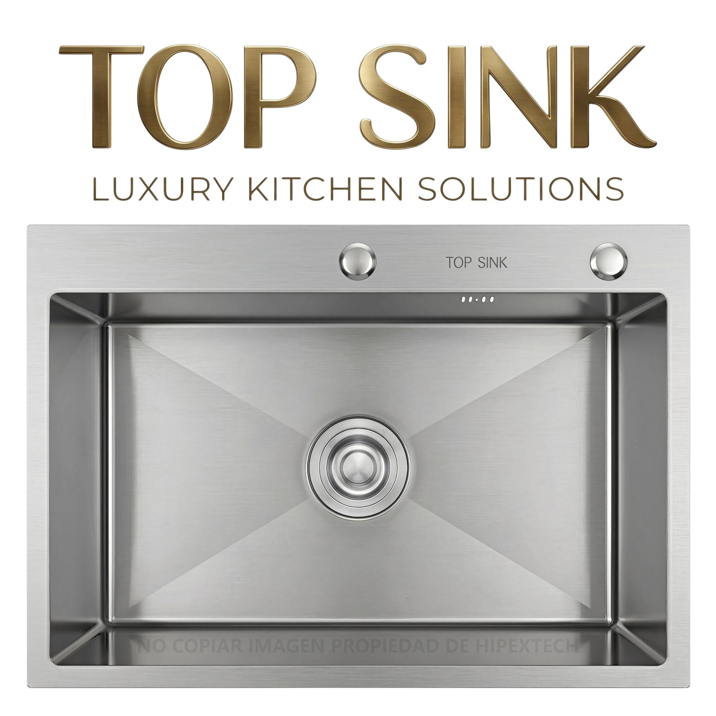 Fregadero / Lavaplatos Una Tina Empotrable 70x50 cm Top Sink