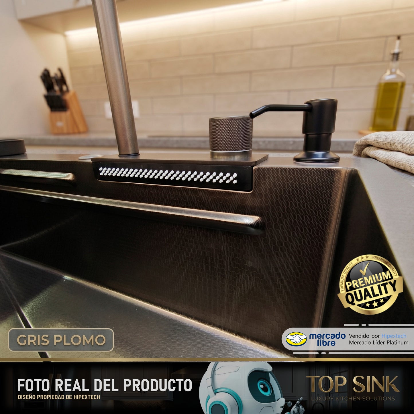 Set Fregadero / Lavaplatos De Lujo Una Tina 75x46cm Top Sink
