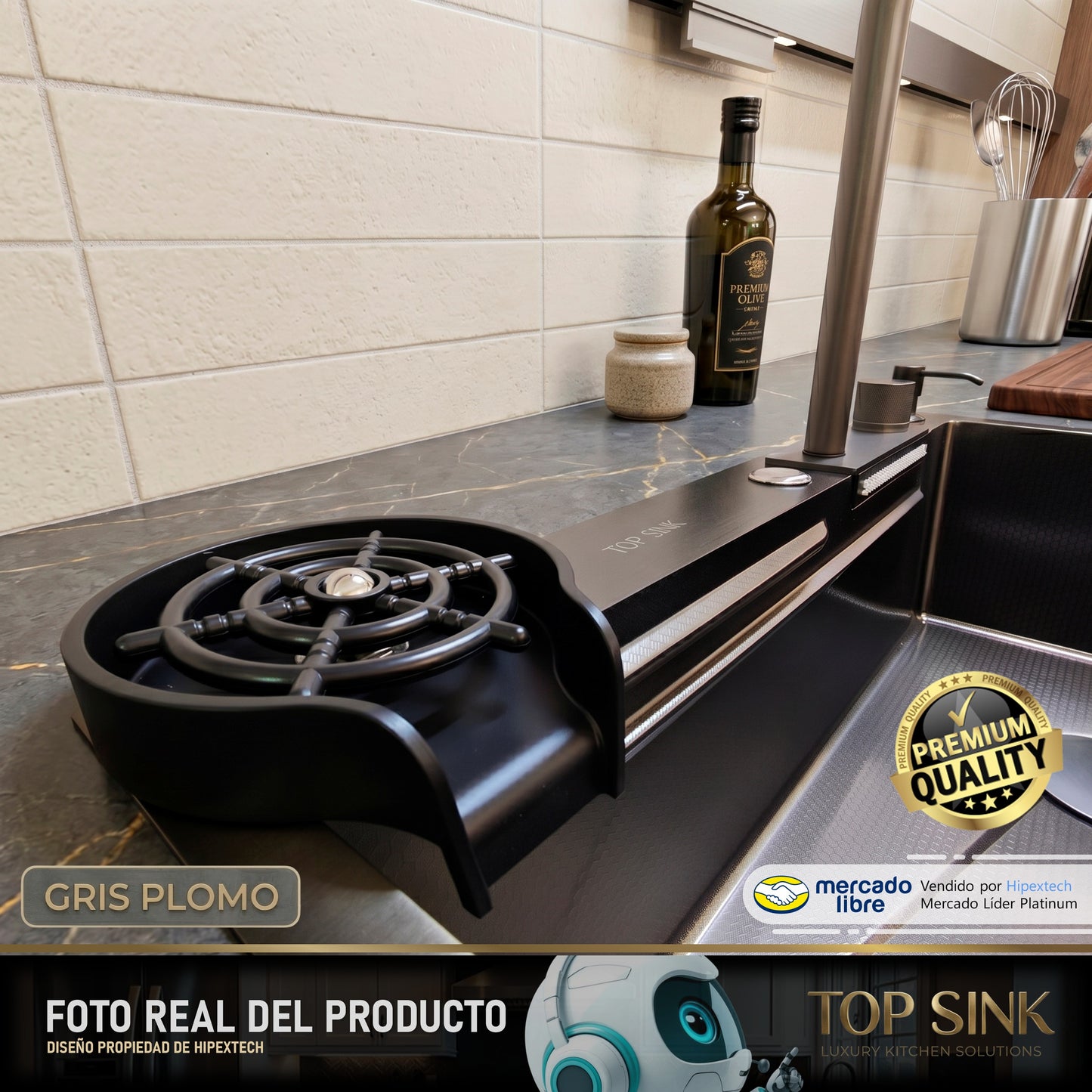 Set Fregadero / Lavaplatos De Lujo Una Tina 75x46cm Top Sink