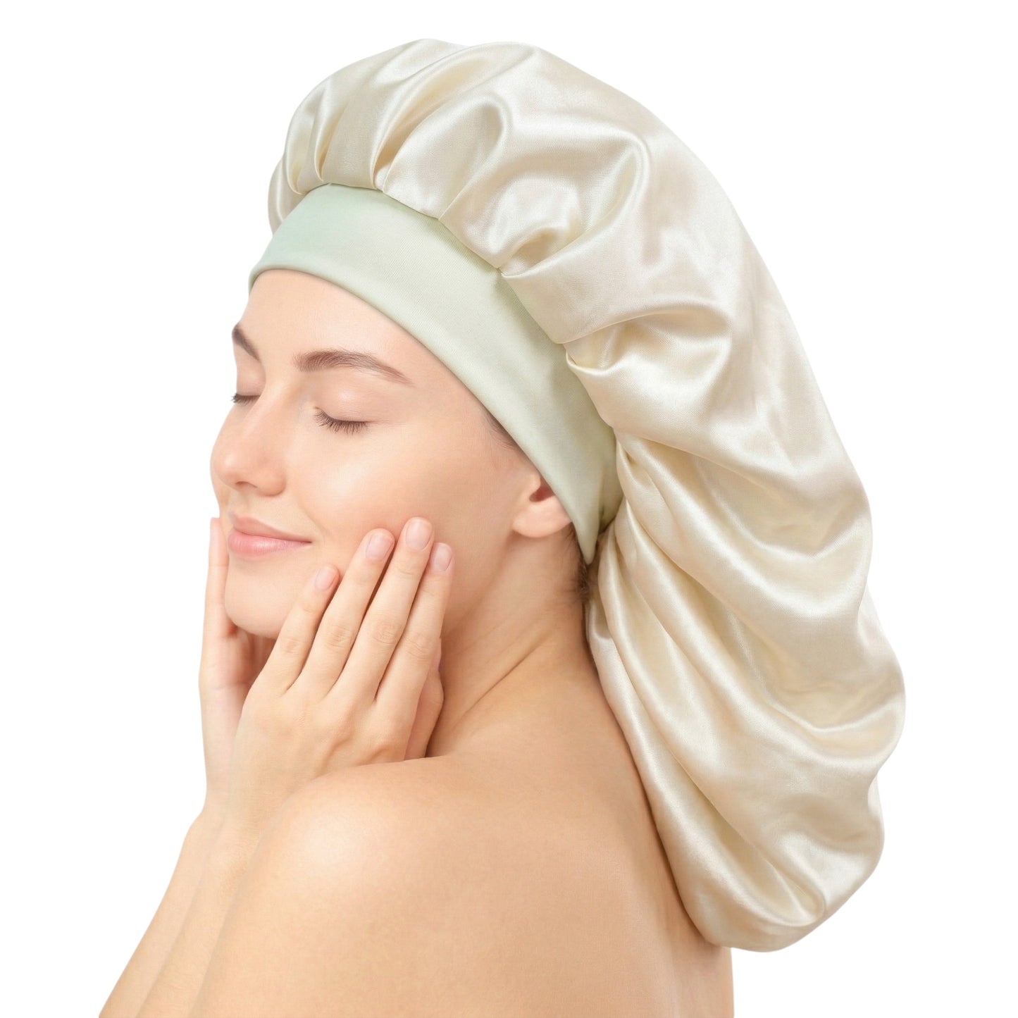 Bonnet / Gorro De Satén Largo Para Dormir y Evitar El Frizz