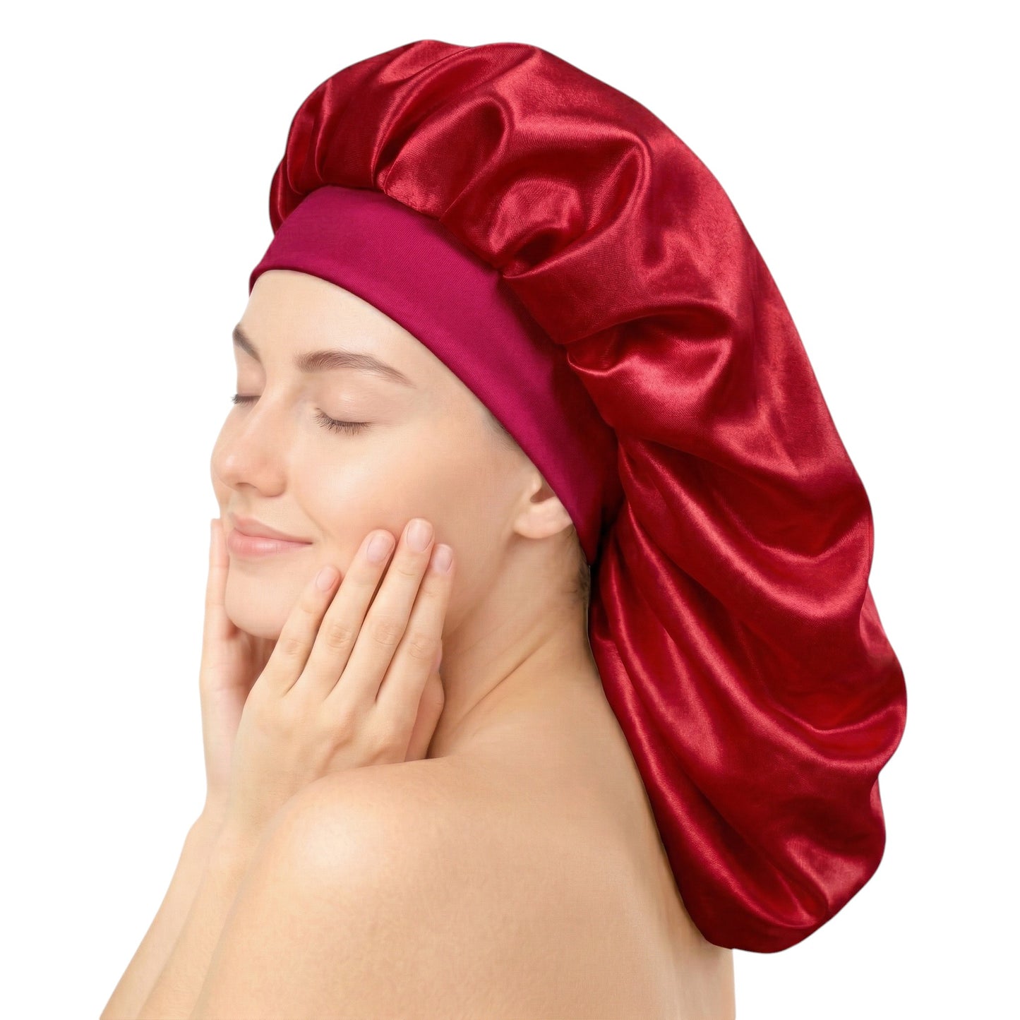 Bonnet / Gorro De Satén Largo Para Dormir y Evitar El Frizz