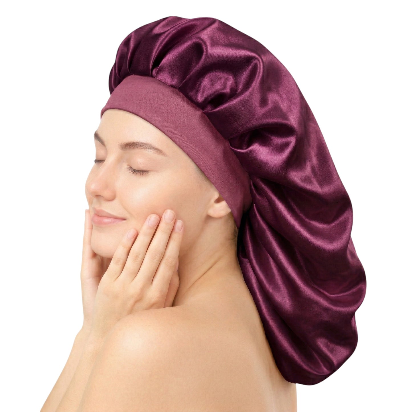 Bonnet / Gorro De Satén Largo Para Dormir y Evitar El Frizz